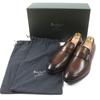 BERLUTI loafers Refret Patine U-tip Logo engraved Metal Brown leather mens 9.5 Used