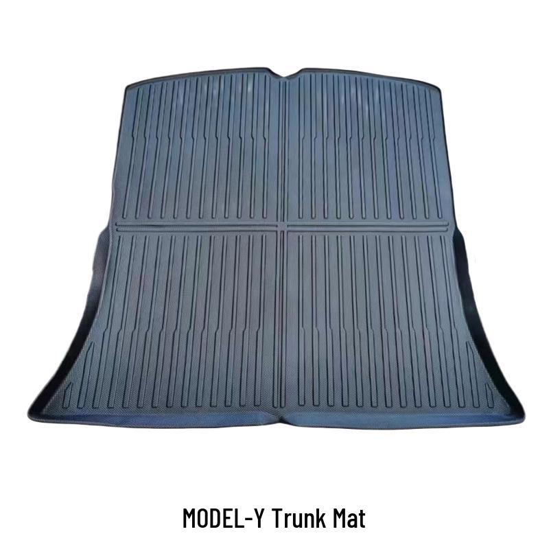 TPE Car Floor Mats for Tesla Model 3 (2021-2023) - Includes Front and Rear Trunk Mats, Thermoformed Design
