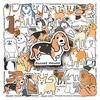 50Pcs Dog Illustrated Handbook Graffiti Stickers Hand-Drawn Dogs Cartoon Decal Diy Luggage Phone Guitar Scrapbook Kid Toys