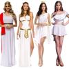 Greek Goddess Costume White Egyptian Princess Dress Warrior Halloween Cosplay