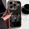 LZ3 Black Cat Green Eyes Silicone Phone Case for iPhone 11 13 14 15 16 Pro Max 7 8 16 Plus 12 Mini XS Max XR Shockproof Back Cover