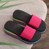 Slippers women's flip-flops women's summer rainbow thick-bottomed sandals high heels color outerwear casual beach