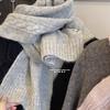Twist Pattern Wool Scarf Gentle Breasts  Warm Neck Scarf for Students  New Winter Style for Men and Women