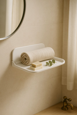 Skládací nástěnná úložná police multifunkční nástěnné držáky polic do domácnosti kuchyň koupelna oblečení ručníky organizér stojan