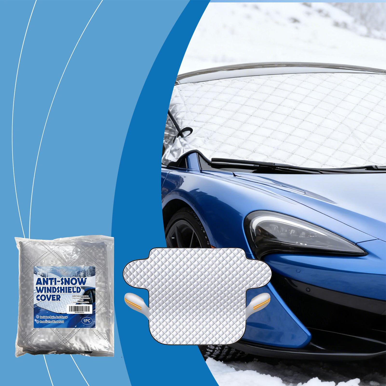 

Winter Car Windshield Ice Snow Cover Silver-coated Cloth Waterproof Windproof Foldable Protector Car Snow Protective Cover CN