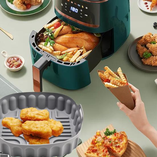 Reusable Baking Pan Non-Stick Waterproof Cooking Square Silicone Fryer Liner Grill Baking Pan Mat Kitchen Accessories