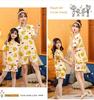Reine Baumwolle Sommer Cartoon Prinzessin Mutter-Tochter Kurzarm Homewear Set