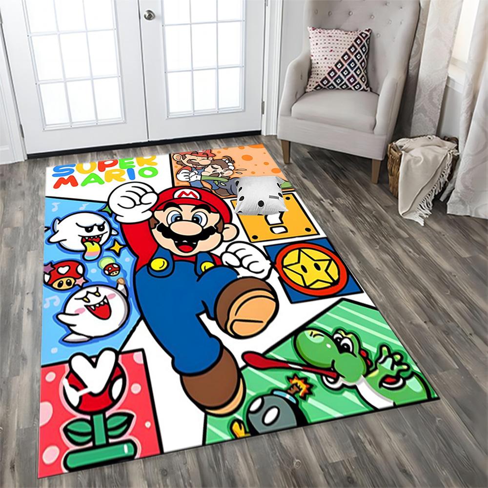 Super Mario Adventure for Living Room rug, Bedroom, Study Room, Hallway Decoration, Perfect for Home Decoration or Holiday Gifts