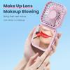 Hanging Neck Mini Fan LOGO Customization Cooling Small Fan Foldable Portable USB Rechargeable Handheld Fan with Makeup Mirror
