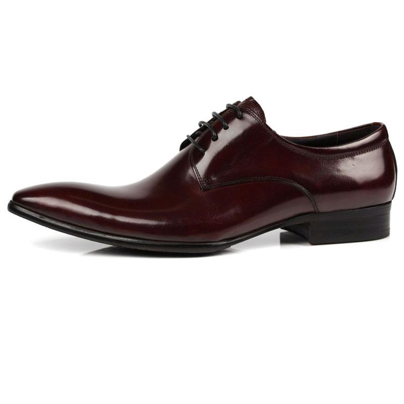 Men's British-Style Leather Formal Shoes - Trendy European Pointed Toe for Business, Weddings, and Casual Spring Wear
