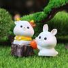 Winzige Harztiere Figur Mini Tiger Katze Hase Kuh Miniaturstatue für Puppenhaus Feengarten Terrarien Pflanzentopf Dekorationen Kuchenaufsatz Dekoration