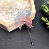 Korean handmade flower crystal brooch, fashionable femininity versatile fringed corsage coat pin accessories