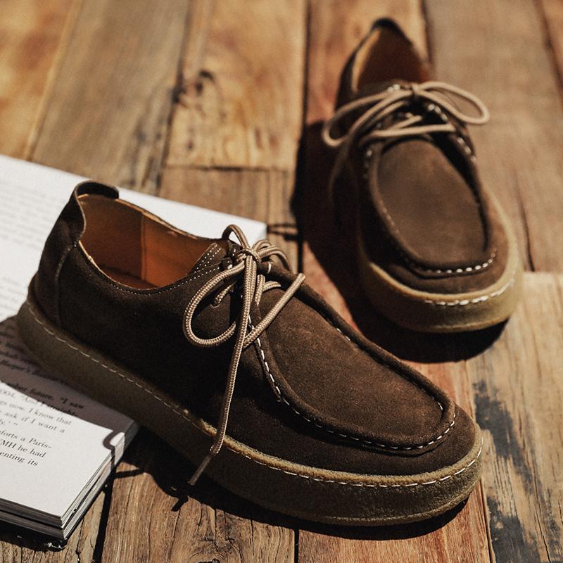 

Нішевий Бренд Оригінальний Дизайн Висока Якість Британський Вуличний Стиль Повсякденне Вуличне Плаття Справжня Замша Повсякденне Взуття Для Чоловіків 41 коричневий