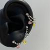 Star Chain Small Zircon Hoop Earrings for Women Stainless Steel Ear Bone Nail Earring New Trendy Body Piercing Accessorie