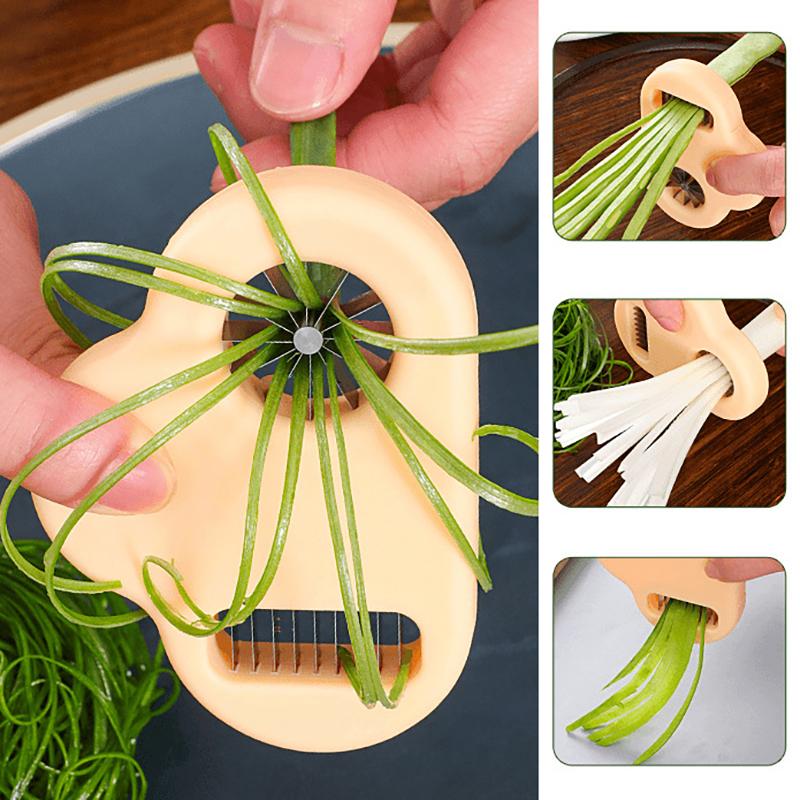 1 Pcs Onion Beans Easy Slicer Stainless Steel Plum Blossom Onion Cutter Ultra-Fine Onion Shredder Slicer Kitchen Tool Accessories