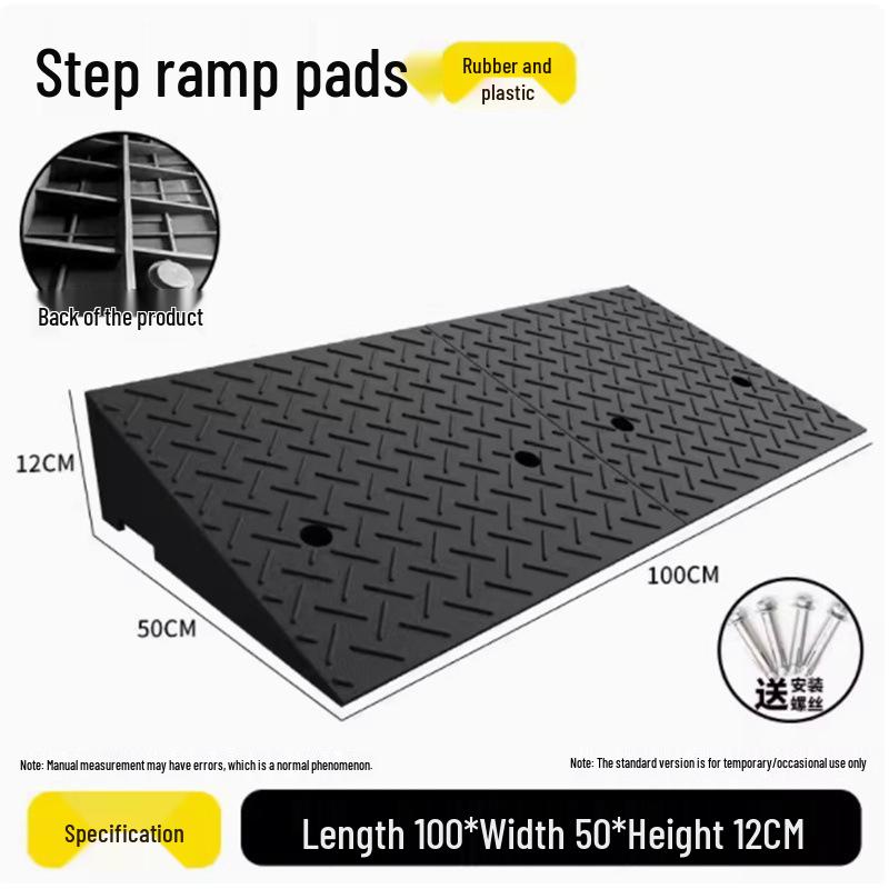 Rubber Curb & Threshold Ramp Mat for Home and Car 