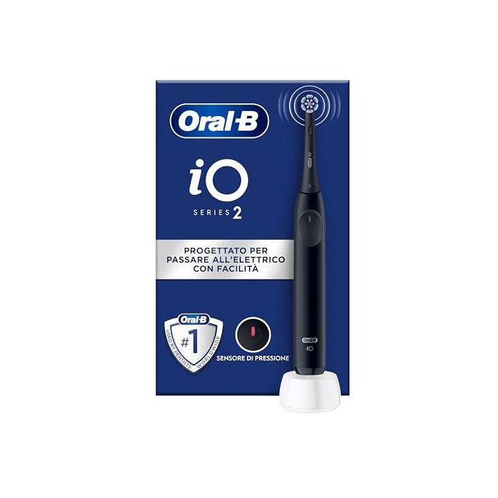 Oral-B iO 2 Spazzolino Elettrico Nero Con Micro-vibrazioni E Testina Rotonda