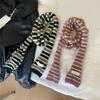 Women Skinny Scarf Thin Choker Knit Belt Long Tie Scarf Bag Handle Wrap