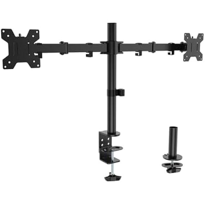 Support De Table - AISENS - DT32TSR-279 - Rotatif Et Inclinable - 3 Pivots - 2 Accoudoirs - Noir