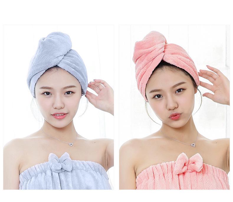 Women's Quick-Dry Coral Fleece Hair Wrap Towel