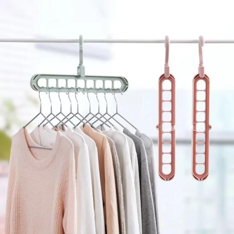 1 Pc Magic Multi-port Support Hangers for Clothes Drying Rack Multifunction Plastic Clothes Rack Drying Hanger Storage Hangers