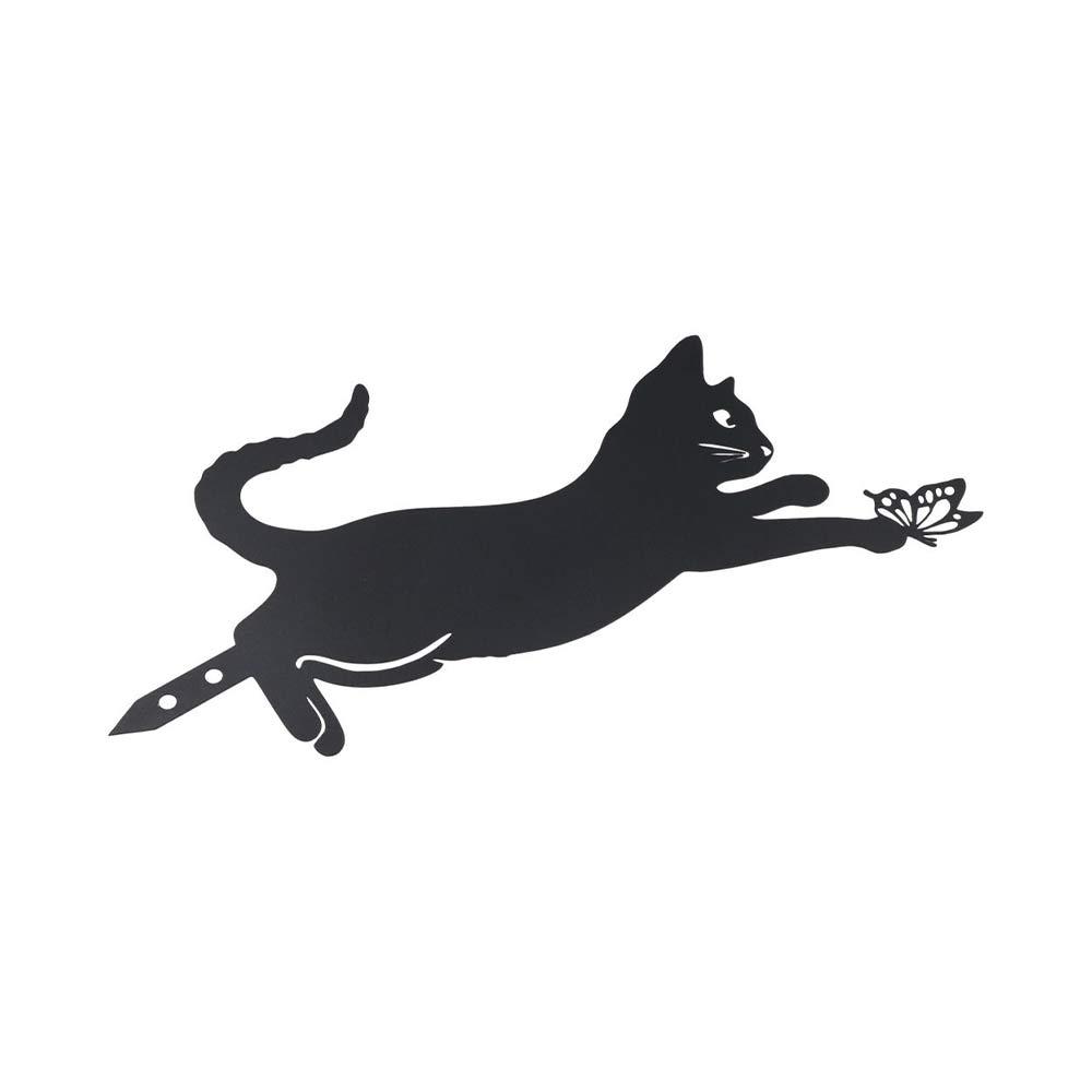 Durable Cat Metal Statues Iron Art Garden Cat Ornaments 6-style Cat Garden Stakes  Lawn Decor