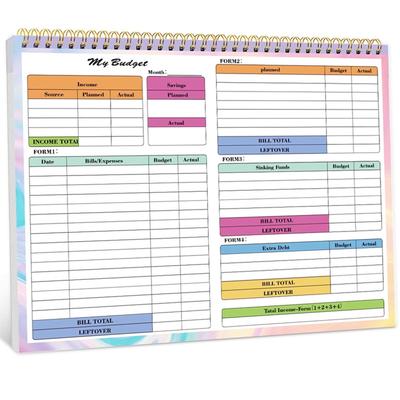 Daily And Weekly Financial Bookkeeping, Family Income And Expenditure Budget Plan Planning Coil Notebook