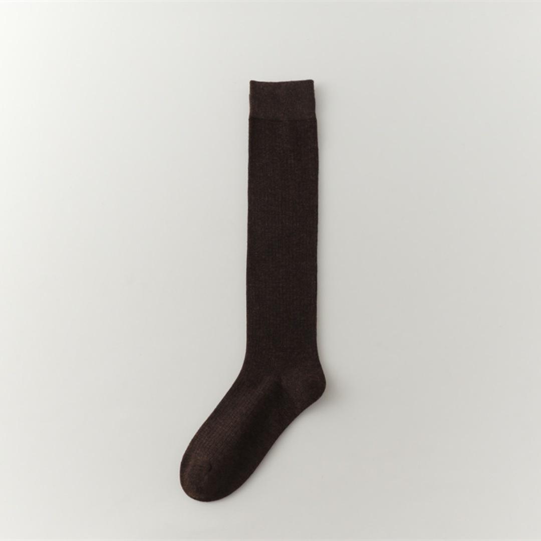 

Носки Ankara без косточек, красные шерстяные носки, ультратонкие, мягкие, легкие, теплые, в вертикальную полоску, женские носки для теленка One Size темно-коричневого