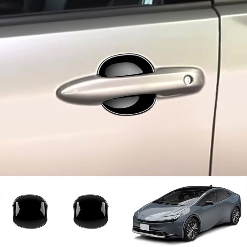 For Toyota Prius 60 Series ABS carbon fiber Car Door Pull Door knob Catch Door Handle Bowl Cap Decoration Cover Accsesories
