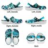 Printed White EVA Clogs for Women Men Lightweight Breathable Slip On Garden Shoes Summer Beach Pool Bathroom Sandals Daily Wear