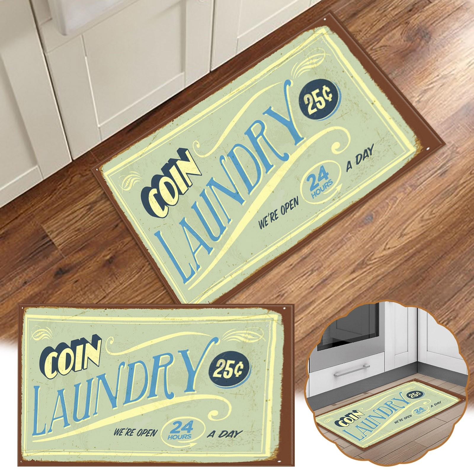 

Carpet Anti-Slip FarmhouseS Kitchen Floor Mats Bathroom Laundry Room Decorative