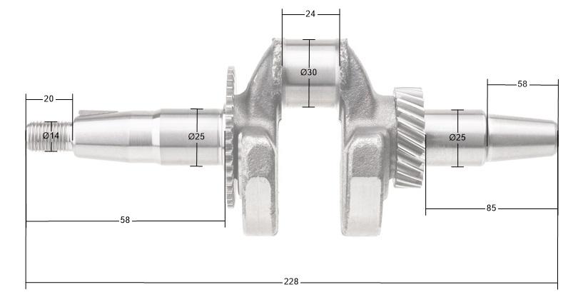 Wał Korbowy Rato Silnik R210 Glebogryzarka Gl05 13300-Z141410-0000