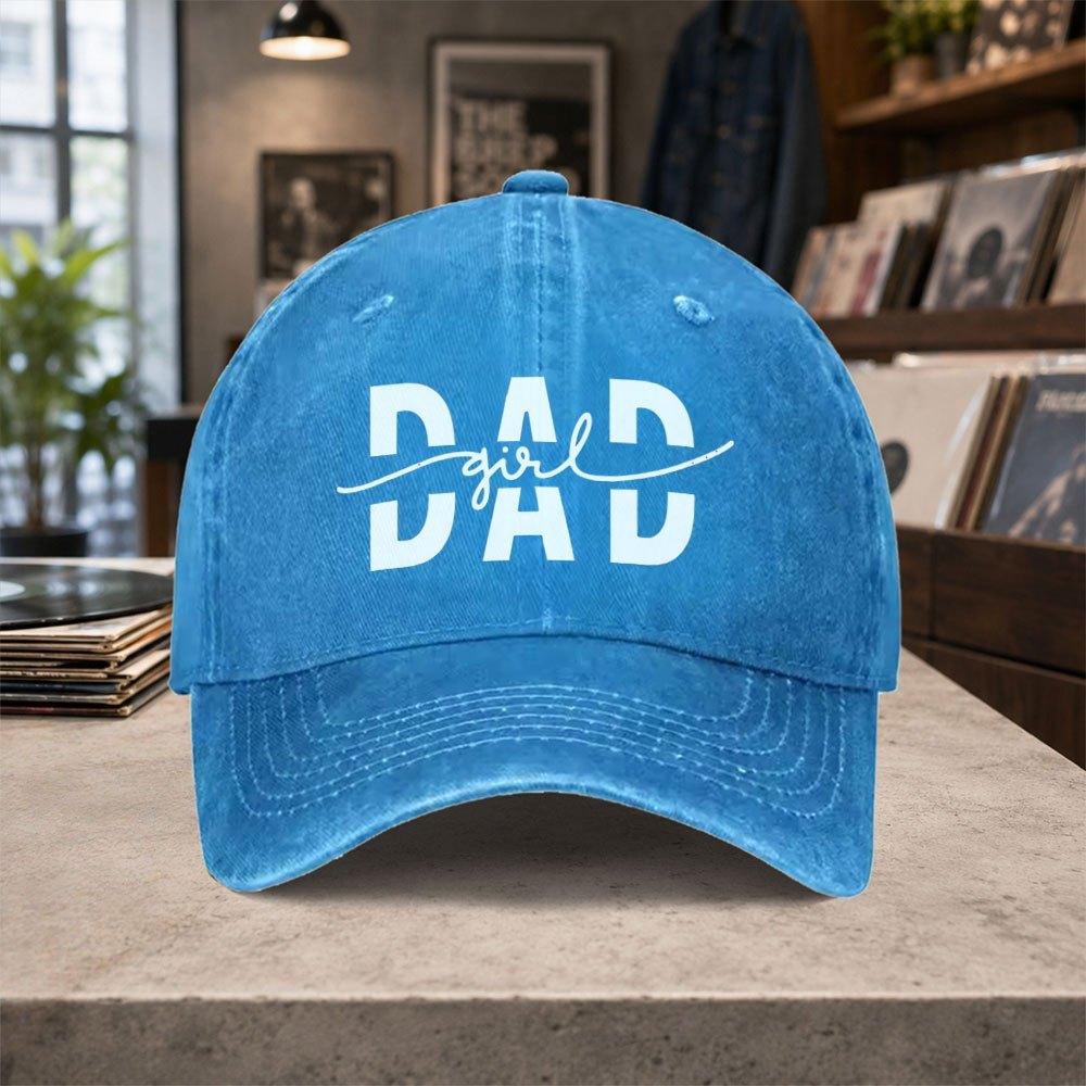 DAD Girl DAD Washed Vintage Adjustable Baseball Cap Unisex Casual Hat for Unisex Women Outdoor Daily Wear Gift