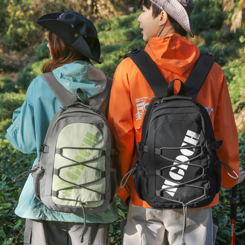 Letter Stitching Backpack Lightweight Hiking Backpack