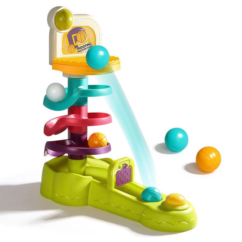 Guyu Kids' Spinning Track Toy: Educational Basketball & Rolling Balls Set for Toddlers