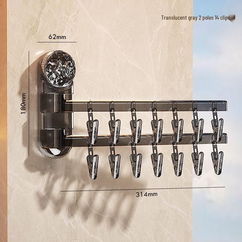 Multi-layer Luxury Sock Drying Rack with 14 Clips for Home and Balcony