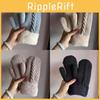Simple Unisex Fleece Lined Alpaca Wool Gloves For Cold Weather And Cycling Use