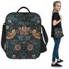 William Morris Original Vintage Poster Strawberry Thief 1883 Insulated Lunch Bag School Box Tote Portable Lunch Boxes Container