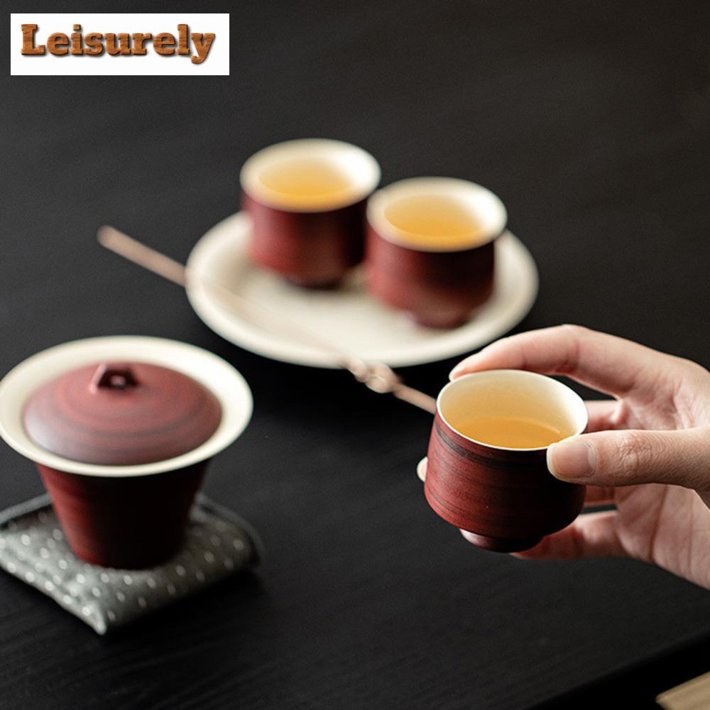 60ml Japanische Fenyin Yin Weißdorn Rote Teetasse Kreative Jade Stehende Tasse Hoher Fuß Keramik Meistertasse Verkostungs-Teeschale Trinkgeschirr