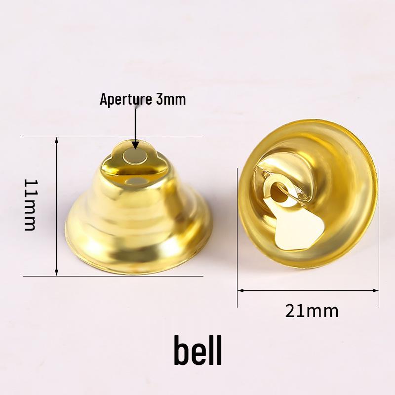 Retro Handmade Gold Christmas Trumpet Bells DIY Ornaments Pendant