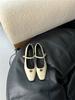 Inner Height Increase Small Fragrant Wind Single Shoes Women's 2025 Spring New Square Head Small Leather Shoes One-word Buckle Camellia Mary Jane Sho