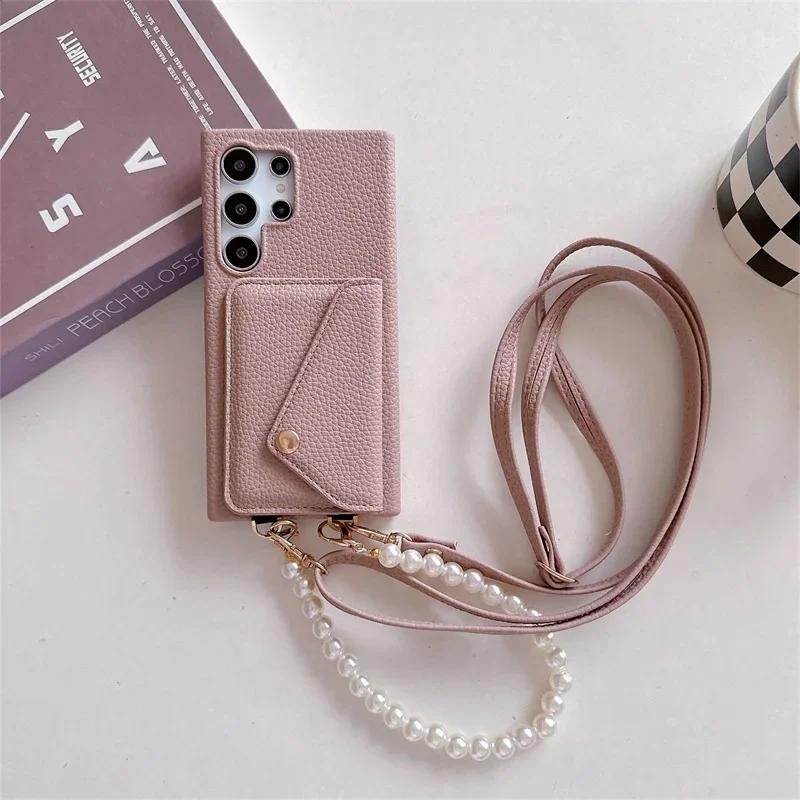 Crossbody Phone Case for Samsung Galaxy S23 FE S25 S24 S22 Ultra Plus A56 A36 A26 A16 A05 A05S A15 A25 A35 A55 A54 Wallet Cover