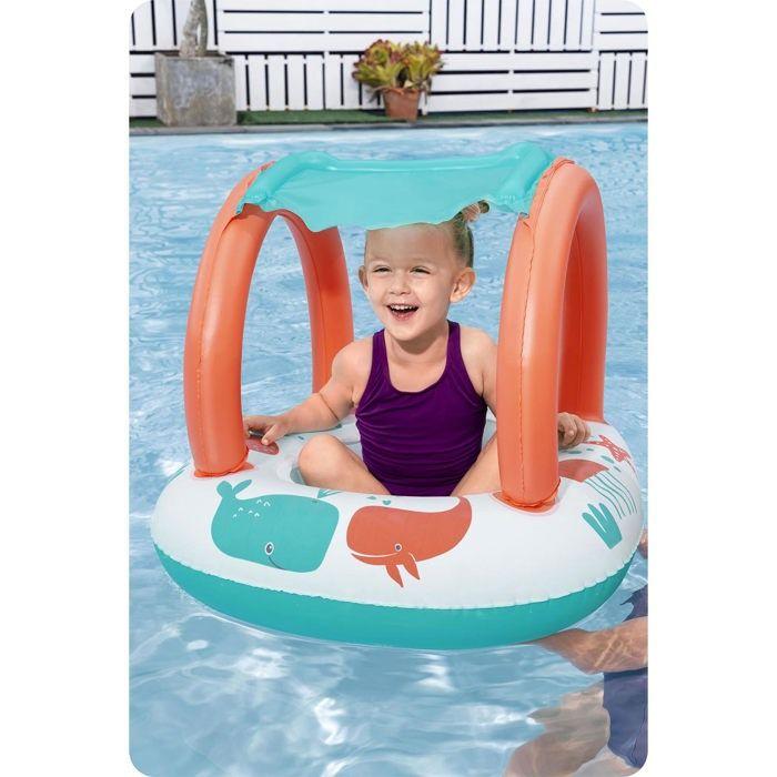 Ponton gonflable enfant - Bestway - 34203 - Toit amovible - PVC robuste - 84x67 cm