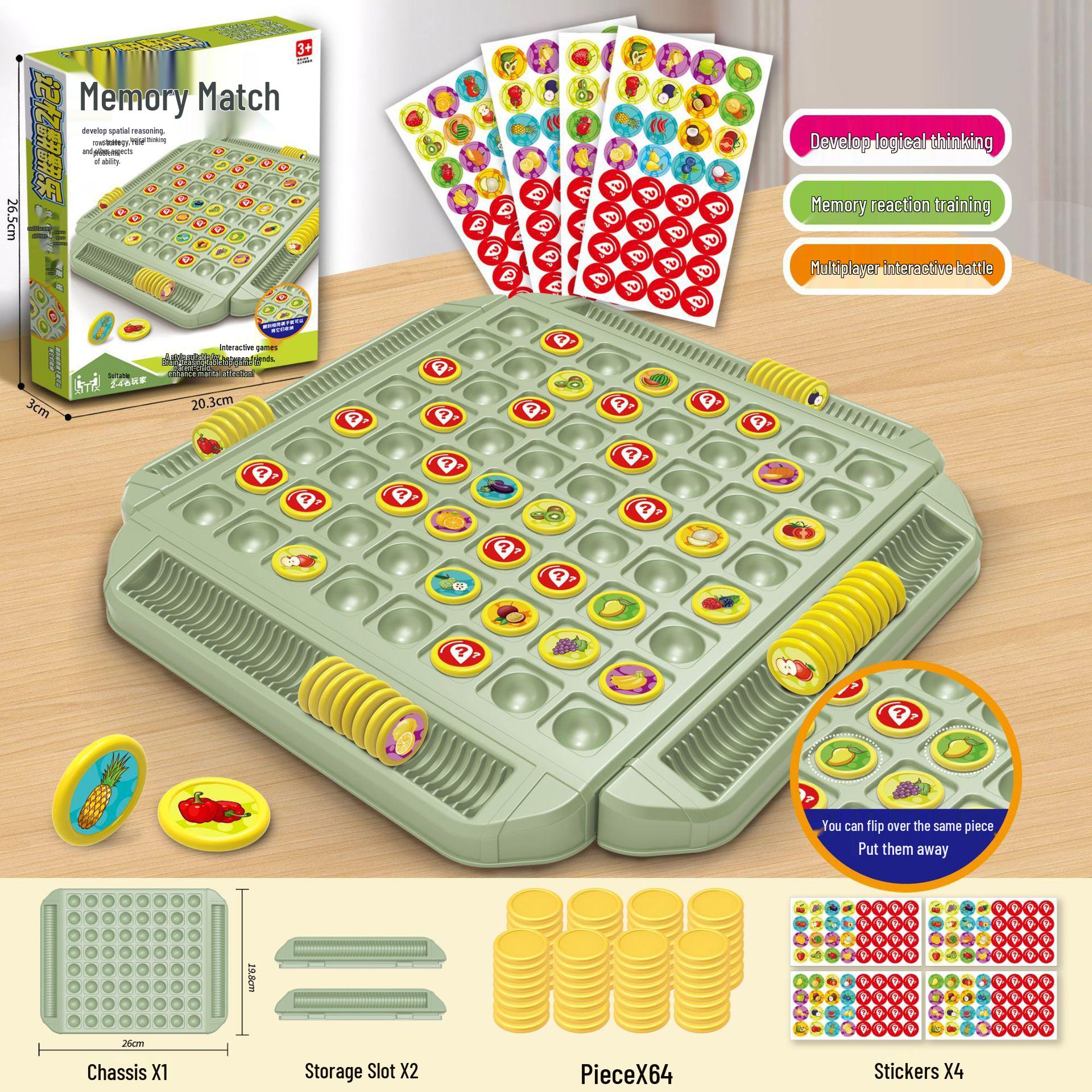 

Трансграничная игра на память: Интерактивная обучающая настольная игра для 4 игроков для родителей и детей