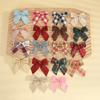 10Pcs/set Plaid Bow Xmas Tree Pendant Cloth Christmas Garland Accessories  Christmas