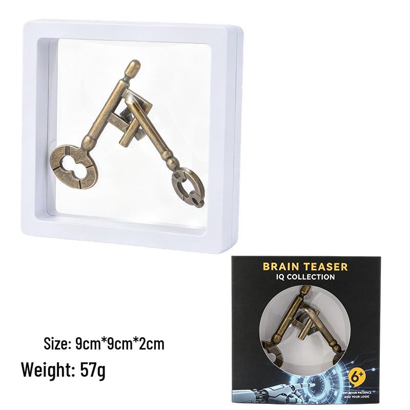 Mo Xu Zinc Alloy Puzzle Series: Educational Toy with Nine Interlocking Rings.