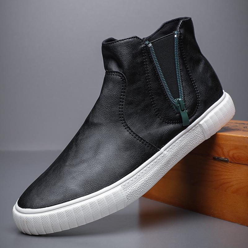 

Fashion Men s Leather Casual Men s Shoes Spring Autumn Men Boot Non Slip Wear - Resistant Leather Casual Shoes#21827 38