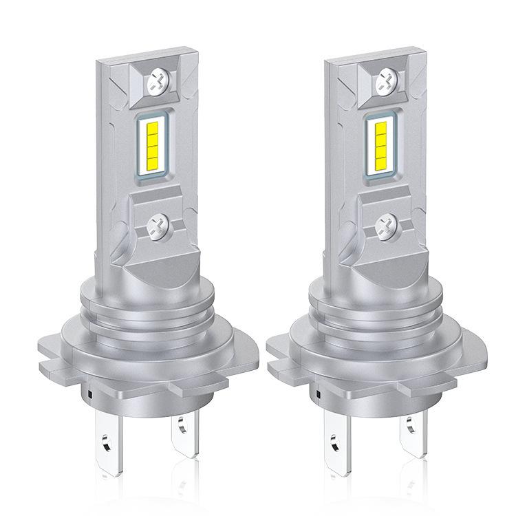 Plug-and-Play Mini LED H7 Car Headlight Bulb - High-Brightness Stepless Design
