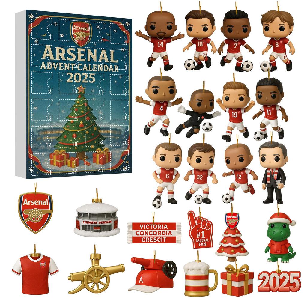 Arsenal Liverpool Calcio Acrilico Natale Scatola Cieca Ornamento Albero Con Personaggi dei Cartoni Animati Per Decorazioni Festive