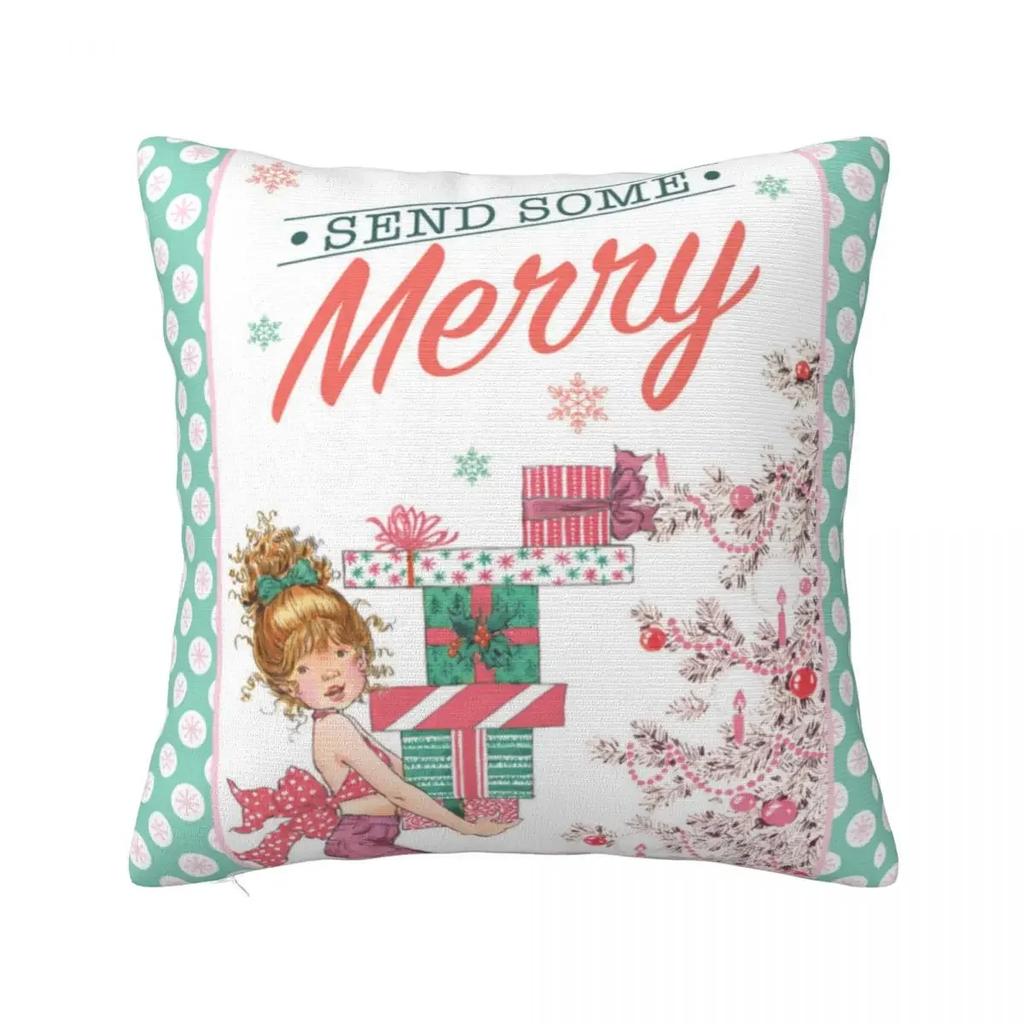 Niedlicher Kissenbezug mit Sarah Kay-Mädchen-Motiv, bedruckter Stoff, Kissenbezug, Dekoration, Cartoon-Kissenbezug für das Landleben, verschiedene Größen